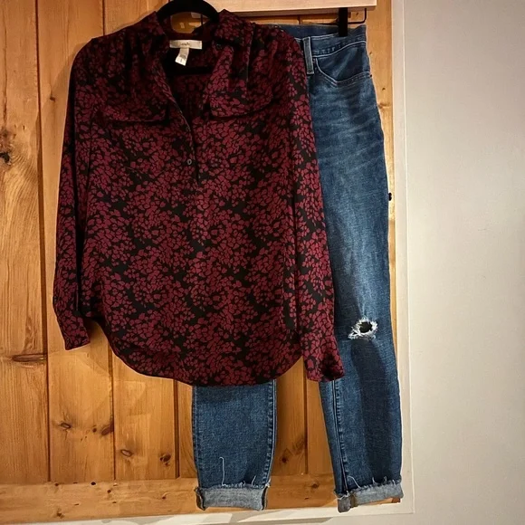 J. Crew Mid Rise Blue Jeans with Distressed Details - Picture 6 of 7